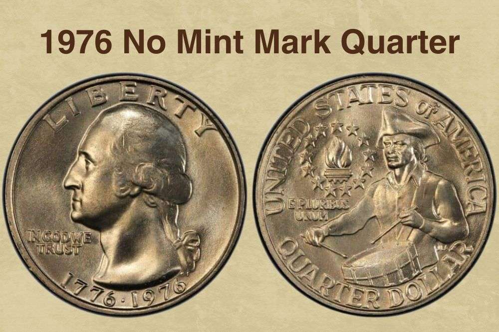 Obverse and reverse of the 1776-1976 Philadelphia Bicentennial Quarter Dollar